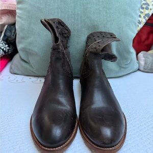Elegant Brown Leather Ankle Boots
